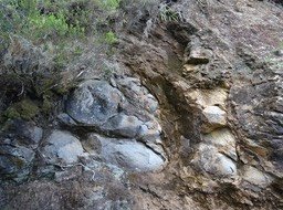 Altération du basalte en boule