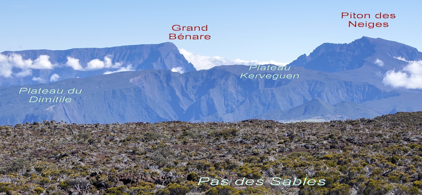 Pas des Sables-Piton des Neiges et Grand Bnare